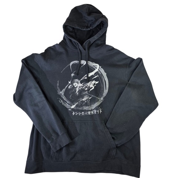 Port‎ & Company Anime Graphic Hoodie Pullover Sweatshirt Black XL - Picture 1 of 7
